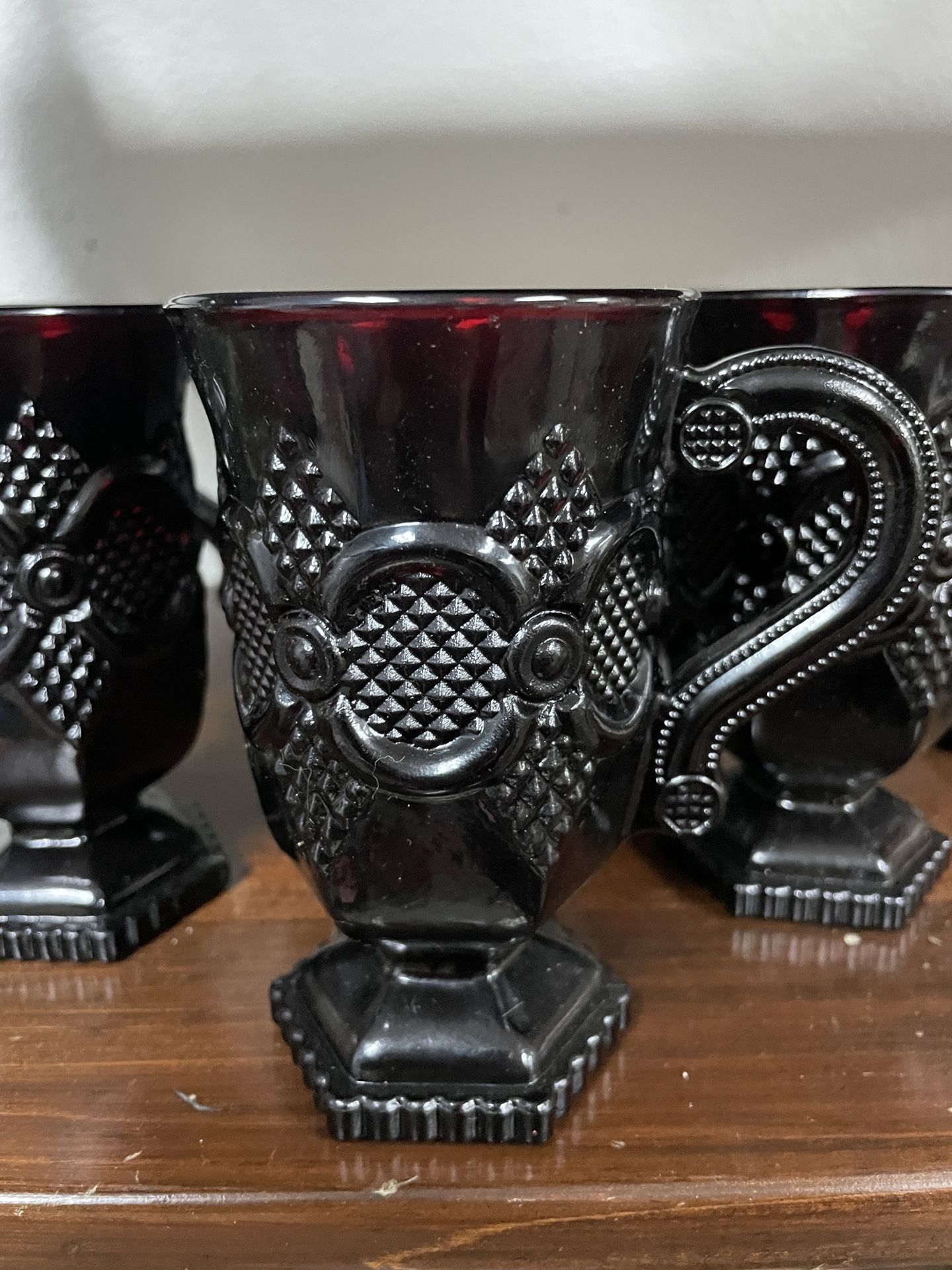 Ruby Red Coffee Cups - $8 each. 7 available. Vintage Average Tea Cup on 1876 Cape Cod Set,