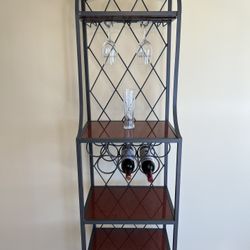 Tall Wine Rack, Red Granite