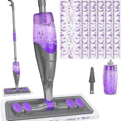 Brand New Spray Mops for Floor Cleaning - Wet Dry Mops with 6 Disposable Pads for Swiffer Powermop - Refillable Bottle for Hardwood Tile Home Kitchen 