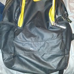 Air Max  Backpack With Leather Outside And Yellew 