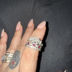 Sterling Silver Wedding Set 