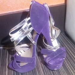 Blue Heel silver Straps