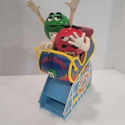Vintage M&M’s Wild Thing Roller Coaster Candy Dispenser Red & Green ~ No Slide