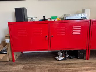Vintage IKEA PS Metal Locker Cabinet (1999 Red) - Award-Winning Design (2 available)