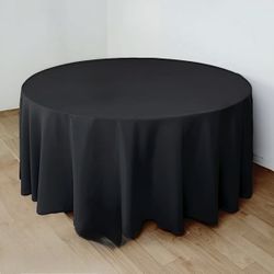 10 Round tablecloths of 120 black And 10 Red Runners Like New  
