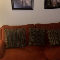 Red Ashley Sofa Set For Sale