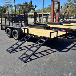 7 X 16 Utility With Side Ramps