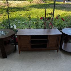 End tables & Entertainment Center 