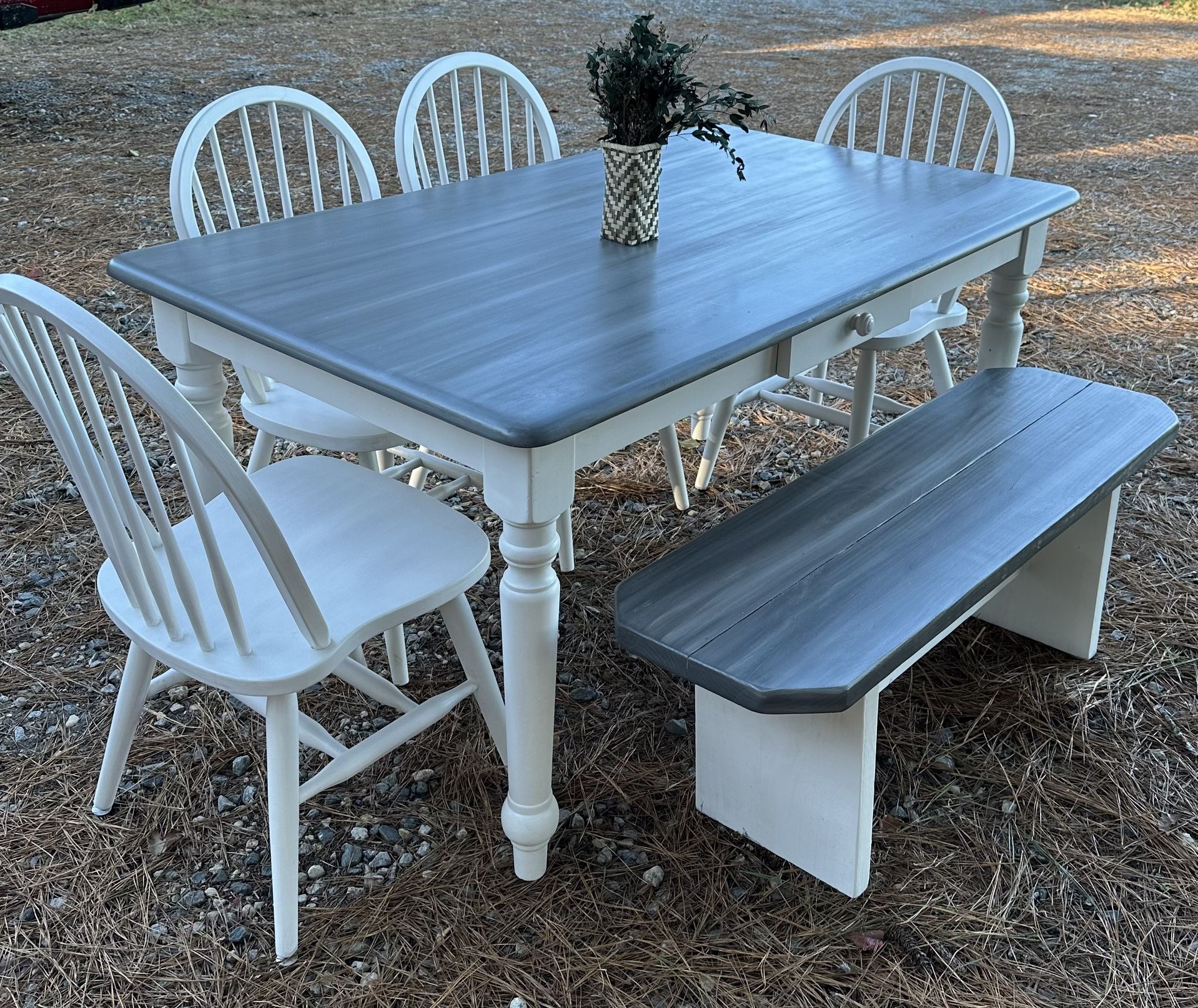 Table Bench And 4 Chairs