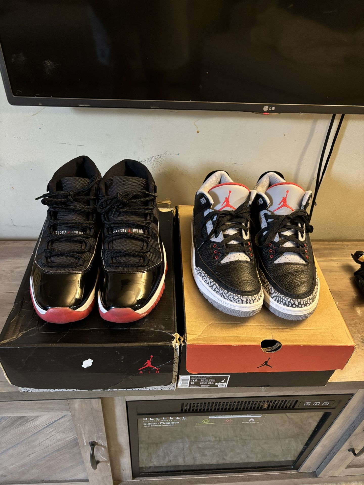 Bred 4s and Black Cement 3