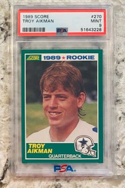Troy Aikman Rookie Card PSA 9