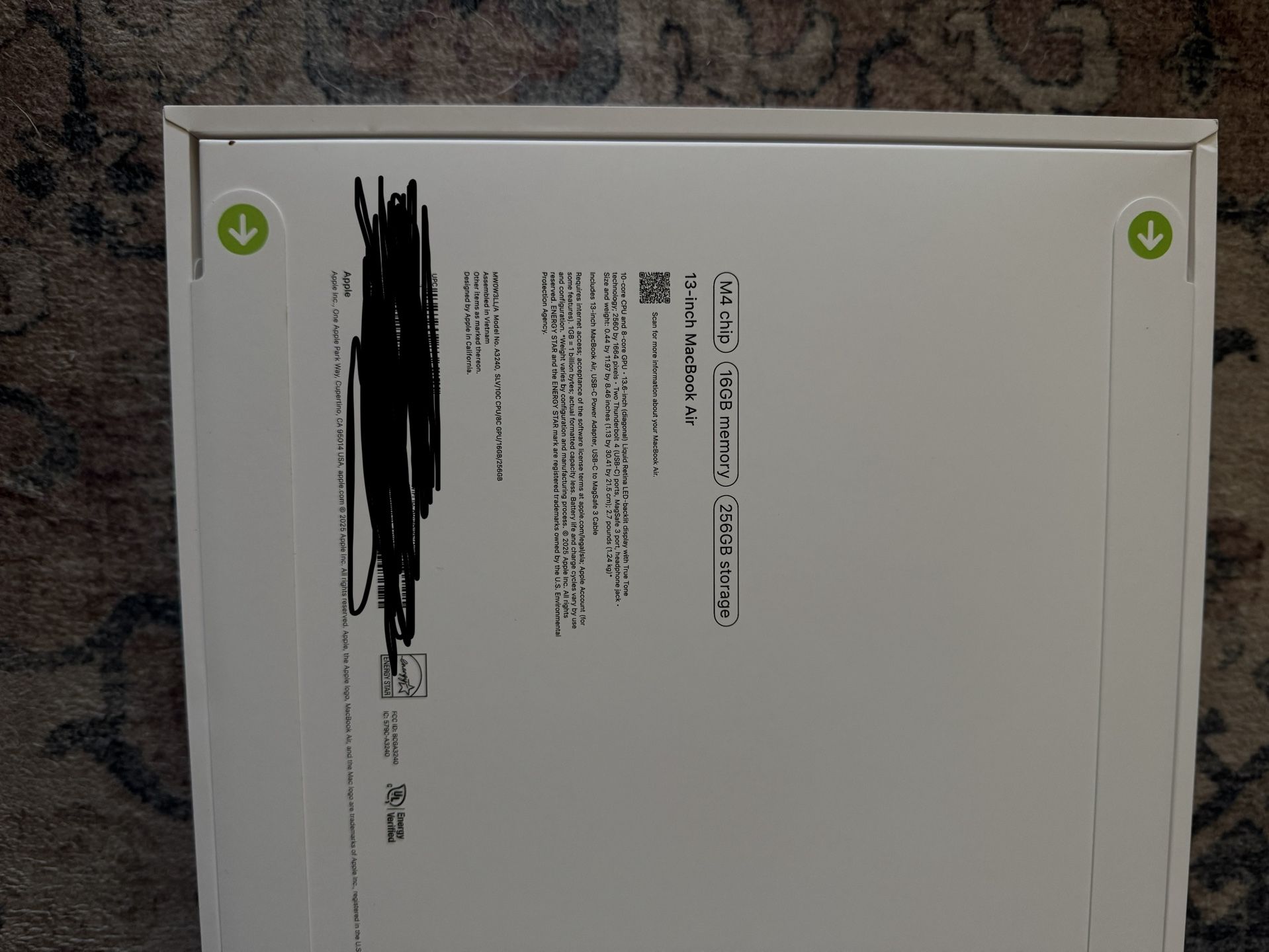 MacBook Air M4 (2025) – 16GB RAM / 256GB