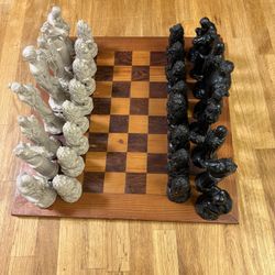 Vintage Roman God Goddess Chess Set