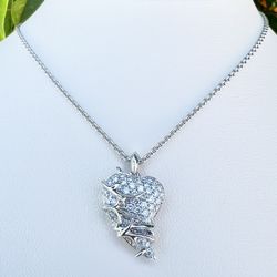 Authentic Shaun Leane Impassioned Diamond Necklace 18k White Gold