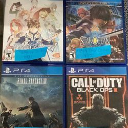 PS4 Games PlayStation video games 🎮 call of duty final fantasy Tales Star Ocean