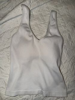 Charlotte Ruse Vneck White Tank Top