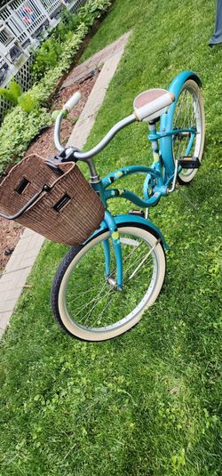 Lady bike with basket.