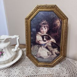 Vintage Framed Wall Art – Made in Italy – Decorative Gold Frame