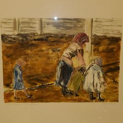 Diana Kurz. Monotype. The Last Journey From The  Remembrance (Holocaust) series