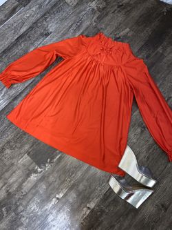Vintage Red/Orange Babydoll Dress