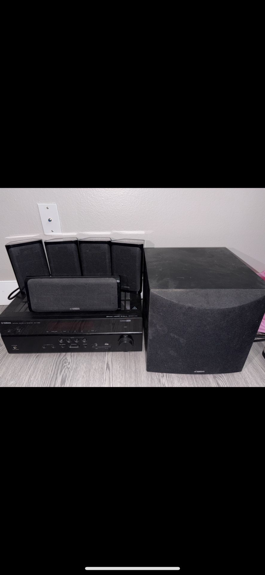 Yamaha - 5.1-Channel 4K Home Theater Speaker System with Powered Subwoofer and Bluetooth Streaming - Black