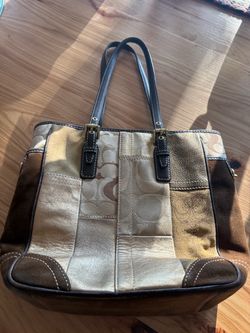 Y2 Brown suede patchwork Coach