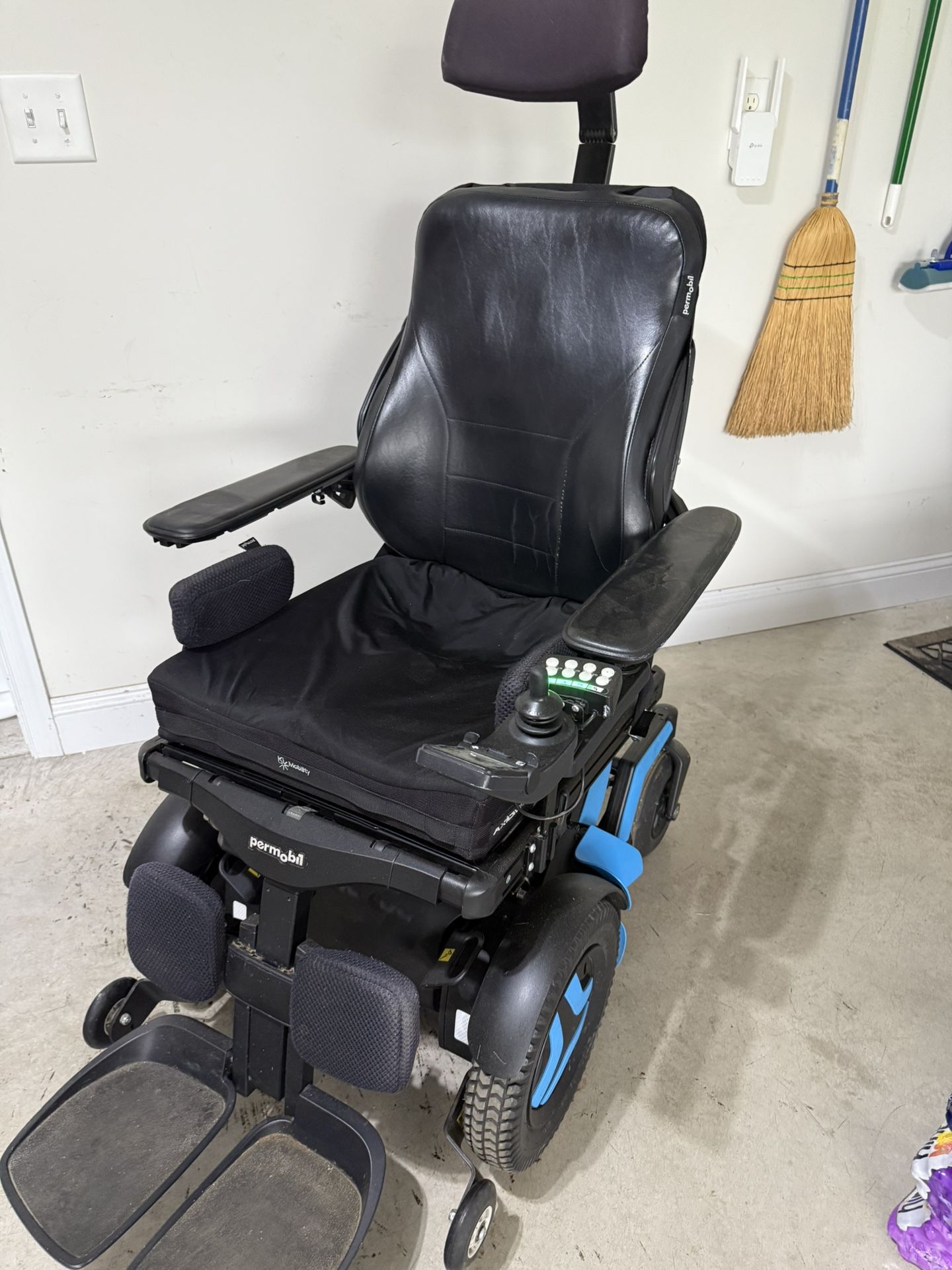 Permobil Powered Chair, Blue
