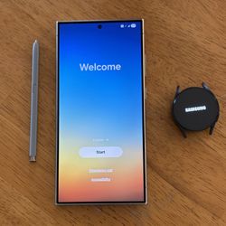 Samsung Galaxy S24 Ultra 256GB +Galaxy Watch 17 – Like New!
