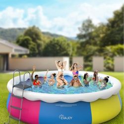 EVAJOY Inflatable Top Ring Swimming Pools 18ft