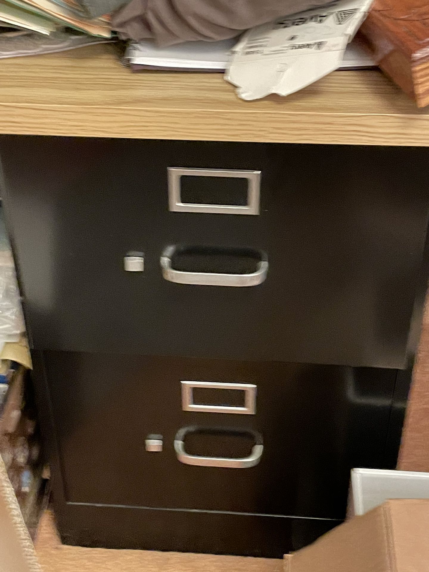 Black Metal File Cabinets With Desk