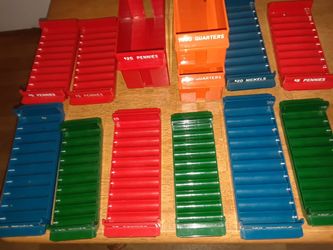 13 piece lot coin sorting trays, could be used for toys for smaller children
