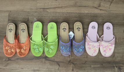 Sequin Mesh Slides Women’s Size 8 