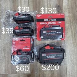 NEW Genuine Milwaukee M18 & Forge Battery BUY MORE SAVE MORE !!