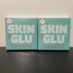 Skin Glu CGM Adhesive Patches 2 Pack NEW SEALED 80 Ct Natural Tree Sap
