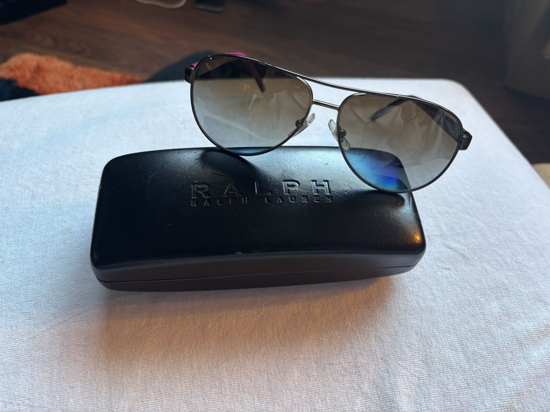 Ralph Lauren RA4004 Woman’s Bronze Pilot Polarized Sunglasses