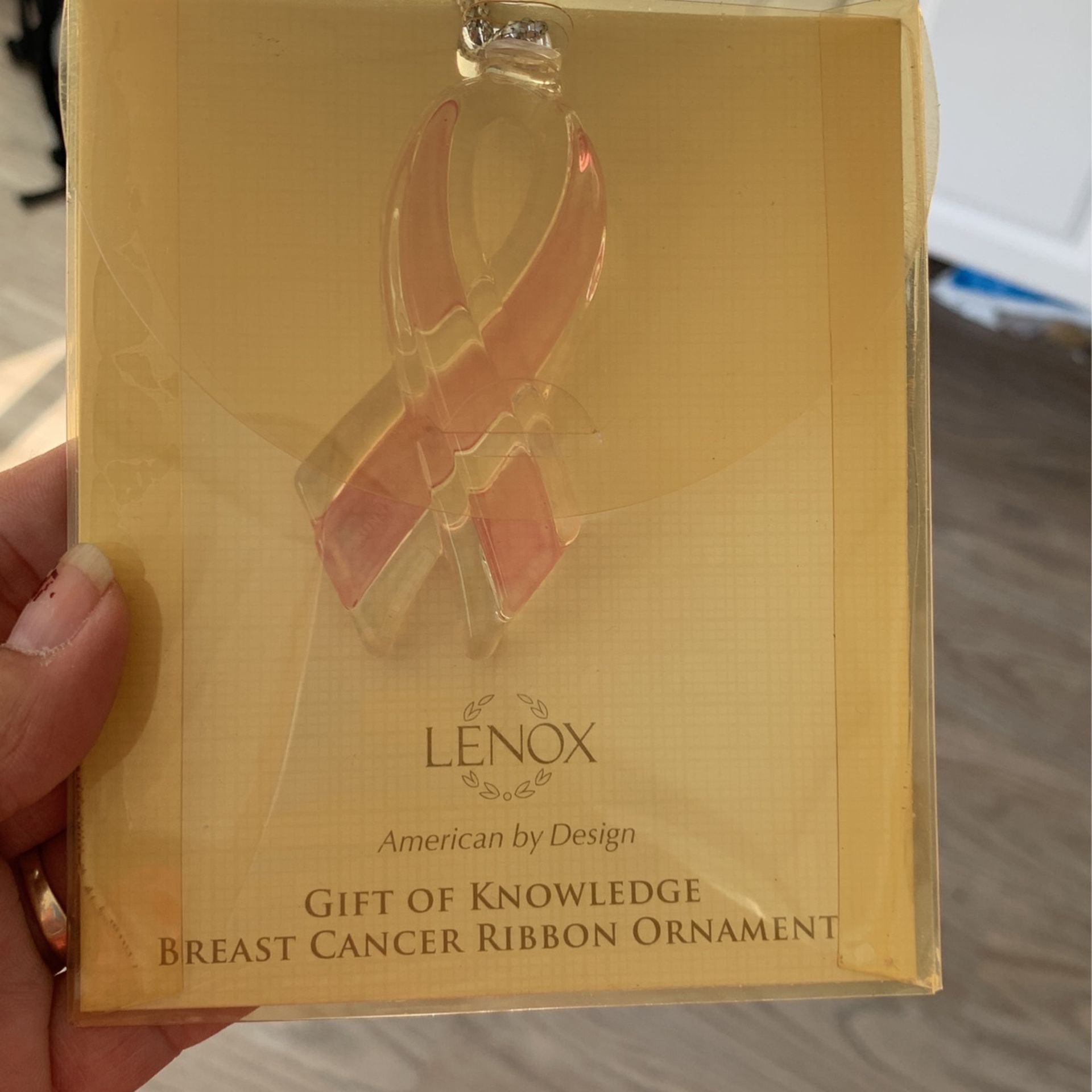 Lenox Breast Cancer Ribbon Ornament