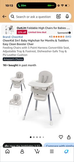 Baby’s blue 5 in one high chair