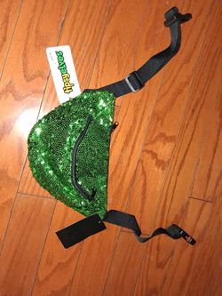 Tipsy Elves Green Sequin Fanny Pack