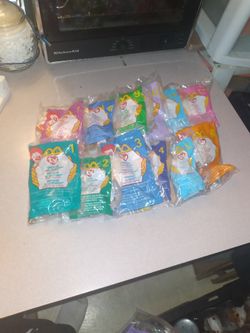McDonald's Original Vintage Beanie Baby's With Original Happy meal Bags