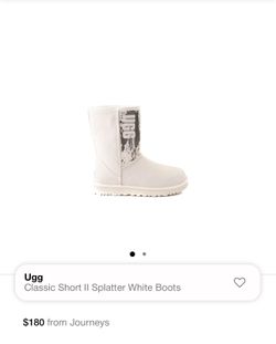 Brand New white Classic Short Splatter Uggs