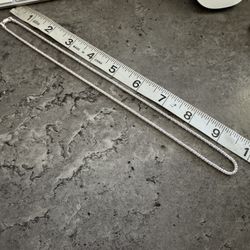 New 925 Italy Silver Popcorn Chain 20” Long 5 Grams