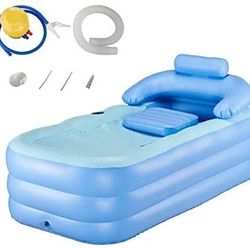 Camping Outdoor Inflatable Adult Bathtub With Foot Pump