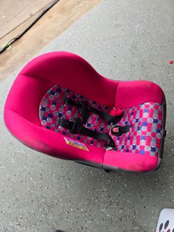 Infant Car Seat Pink Patterned Fabric