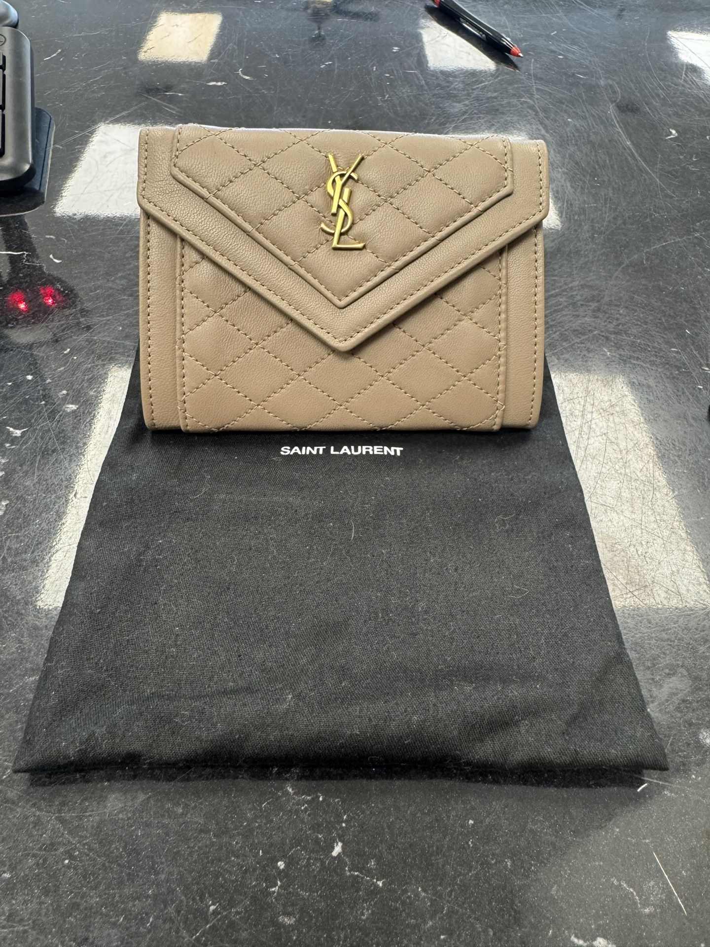 GABY SML ENVELOPE WALLET LAMBSKIN BRONZE HW