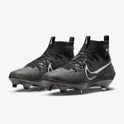 🔥🔥 Nike Alpha Huarache NXT Black Dark/Light Smoke GreyBaseball Cleats - Size 11.5