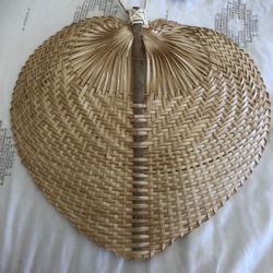 Woven Grass Fan Decoration