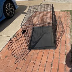 Top Paw Double Door Folding Wire Dog Crate 36”