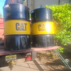 Cat 55 Gallon Drums Clean