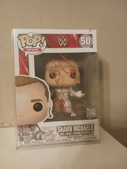SIGNED Shawn Michaels Funko POP! 50 MIB Figure Autographed WWF WrestleMania XII 
