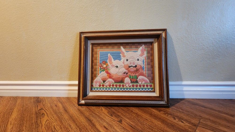 Pigs Niddle Point Frame Picture 19 3/4"W x 16 3/4" H